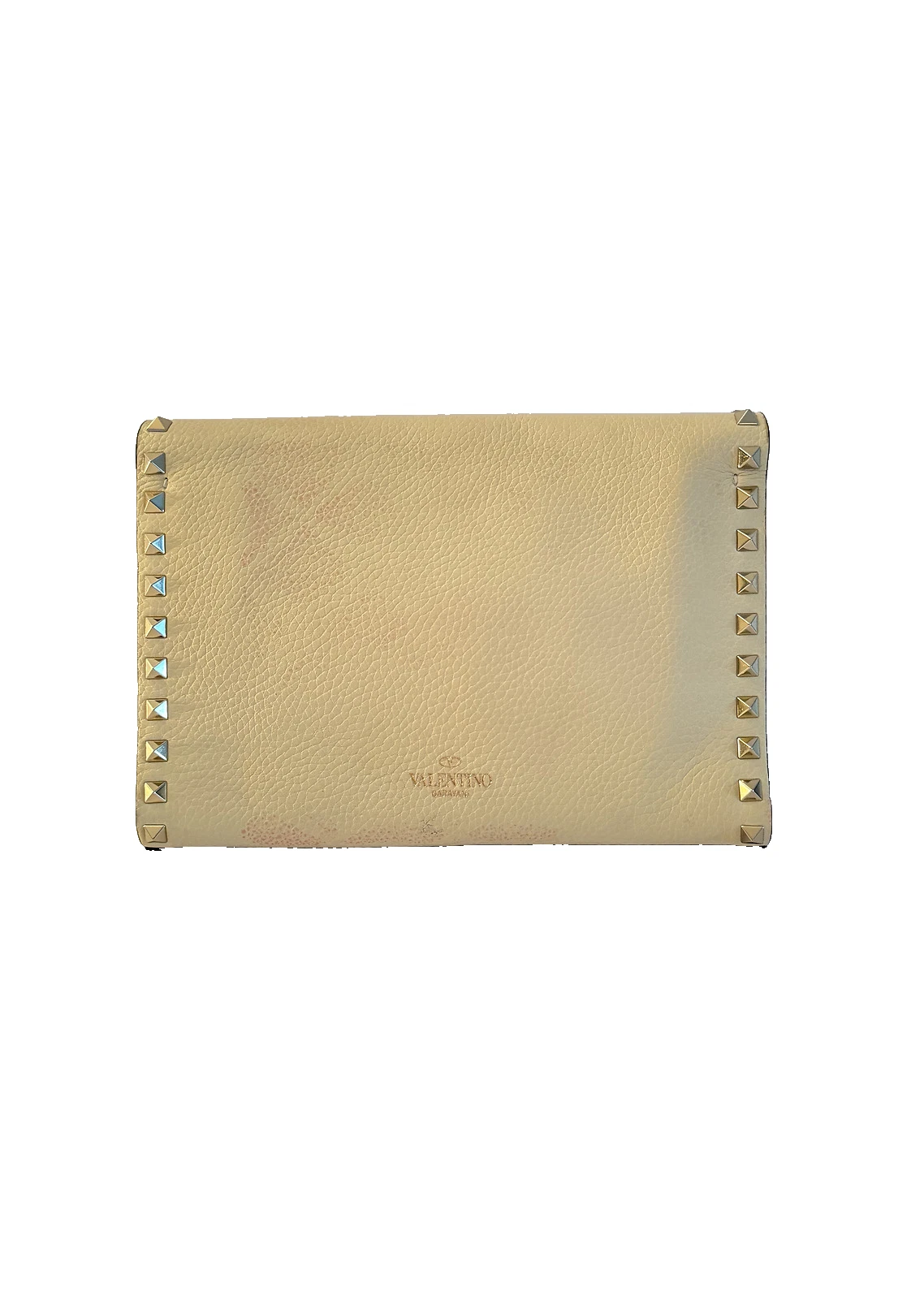Valentino Garavani Rockstud Flip Lock Flap Bag in pelle beige medio