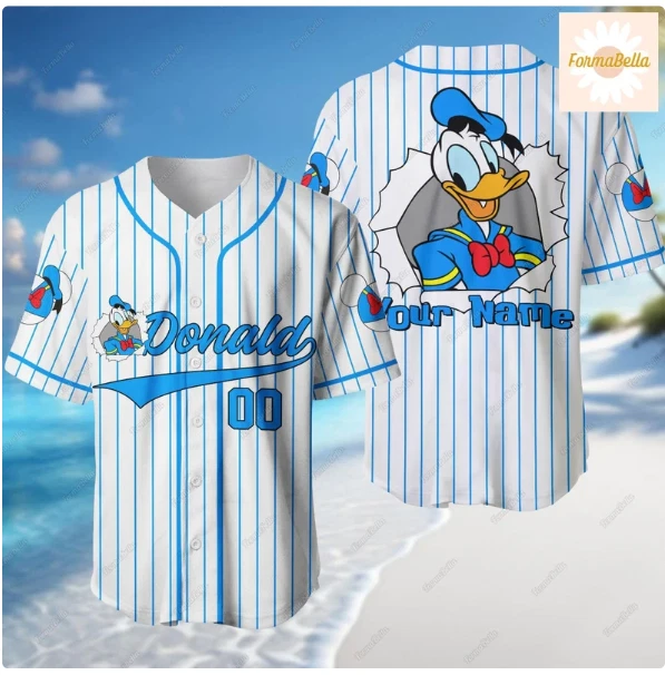 Halloween Donald Duck Baseball Jersey Shirt