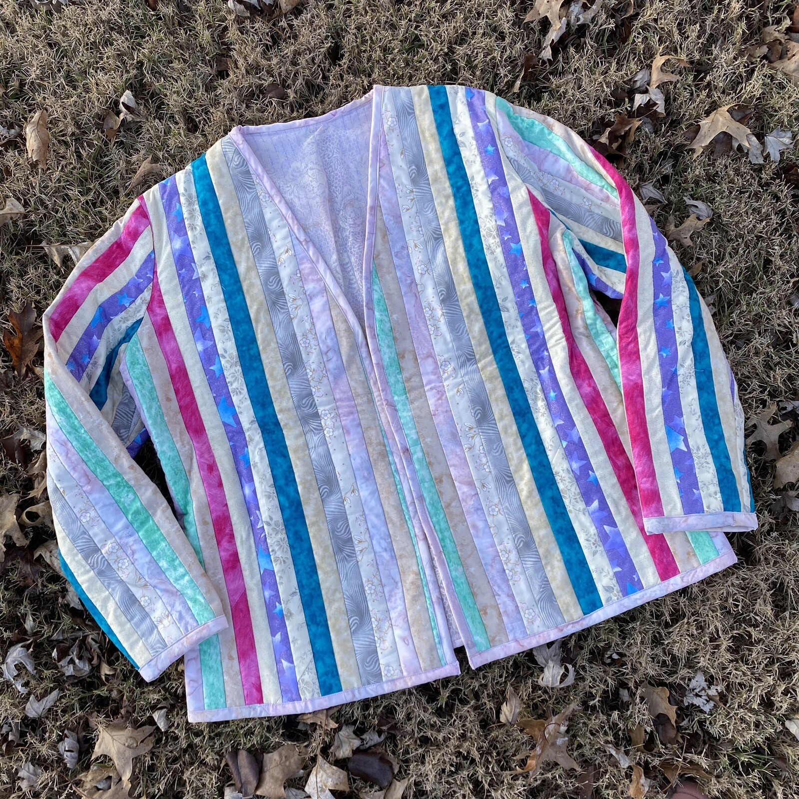 Vintage 80s/90s Quilted Patchwork Jacket - image 4