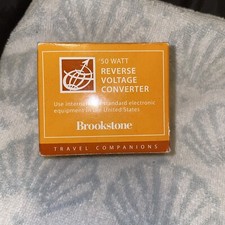 Vintage Brookstone 50 Watt Reverse Voltage Converter 110/120V To 220/240V 1999