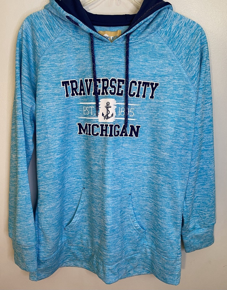 Great Lakes Unsalted Apparel Women's XXL Traverse City Hoodie With