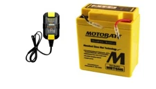 Motobatt MBT6N6 QUADFLEX AGM Factory Activated + Maintenance Charger MBRC1