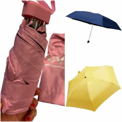 Pocket Umbrella Mini Folding Compact Sun UV Rain Travel Small Portable Light 