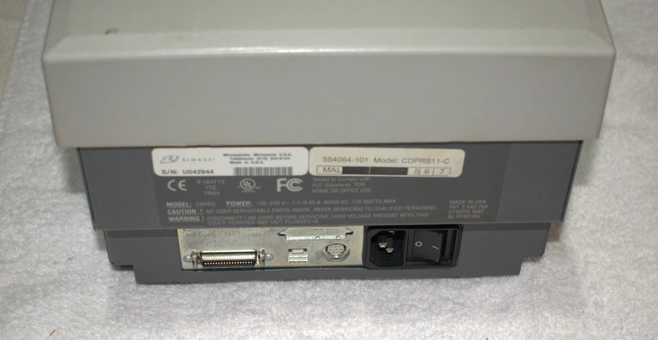 Rimage Prism-Plus Perfect Image CDPRS-11C CD/DVD/BR Color Thermal Printer P-5 - Image 3 of 4