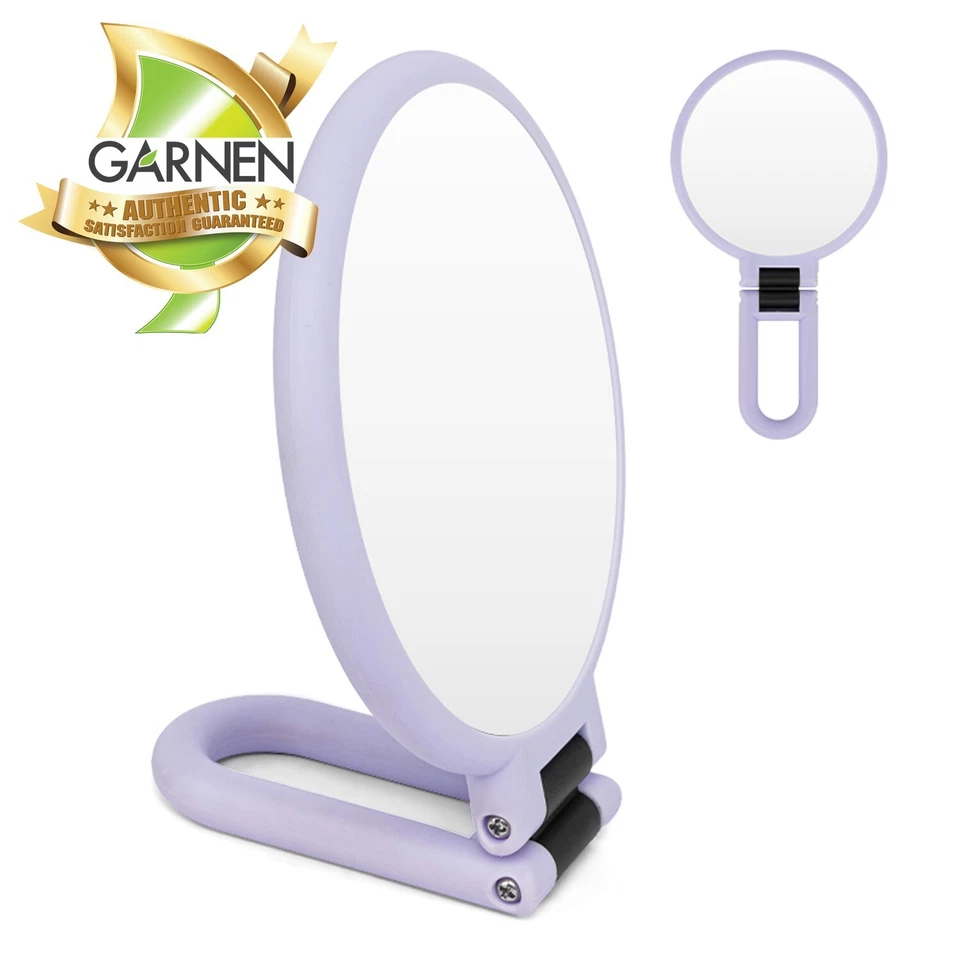 Garnen Hand Mirror For Makeup Double Sided, Handheld 1X 10X Magnifying Mirror