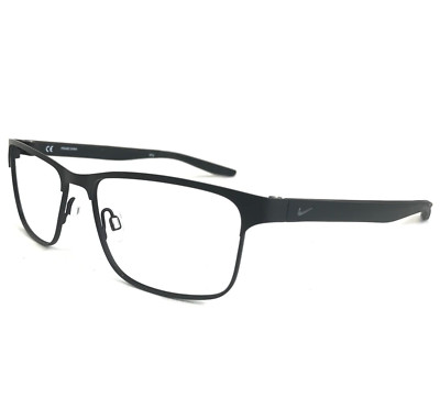 Nike Eyeglasses Frames 8130 001 Black Rectangular Full Rim 56-16-140