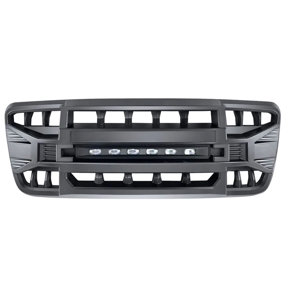 Parrilla de bomba delantera estilo armadura parrilla con luces todoterreno para Ford F150 2004-2008 Foto 4 de 4