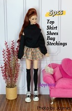 5PCS For Fashion Royalty Integrity Poppy Parker NuFace Dolls Cloth Shoes Bag 1/6