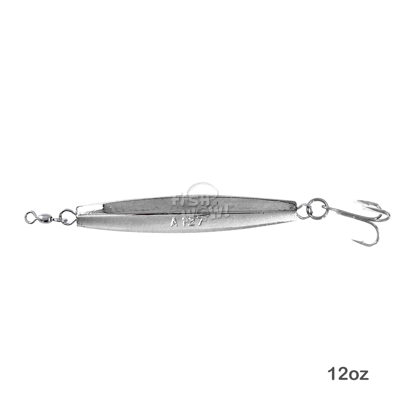 20pcs Fish WOW!® 12oz Diamond Jig Chrome 5/0 Treble Hook 340g unpainted Silver - Image 5