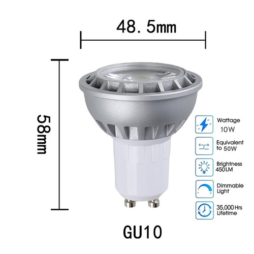 10W GU10 E27 E14 B22 Dimmable LED COB Spotlight Bulb 220V 12V High Power Lamp RM - Picture 16 of 19