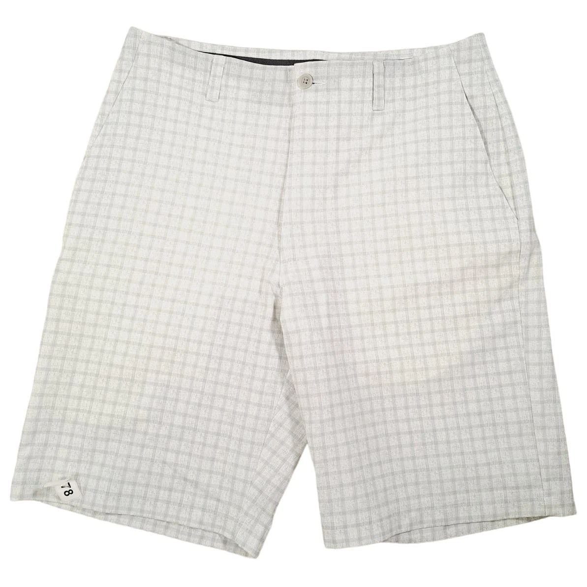 Nicklaus Men's Polyester Shorts Size 32 Olive Green Strips White