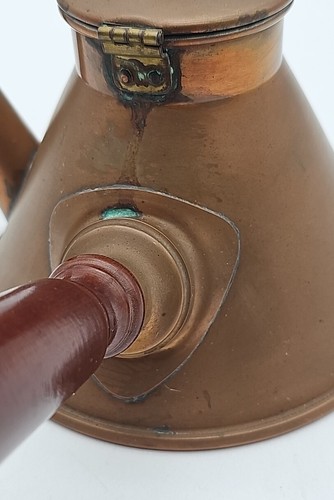 Vintage French Copper Chocolate Coffee Pot Wood Handle Garanti Villedieu - Picture 13 of 24