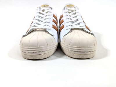 Adidas Superstar 80s Shoes Sneakers White Cloud Gold Shell