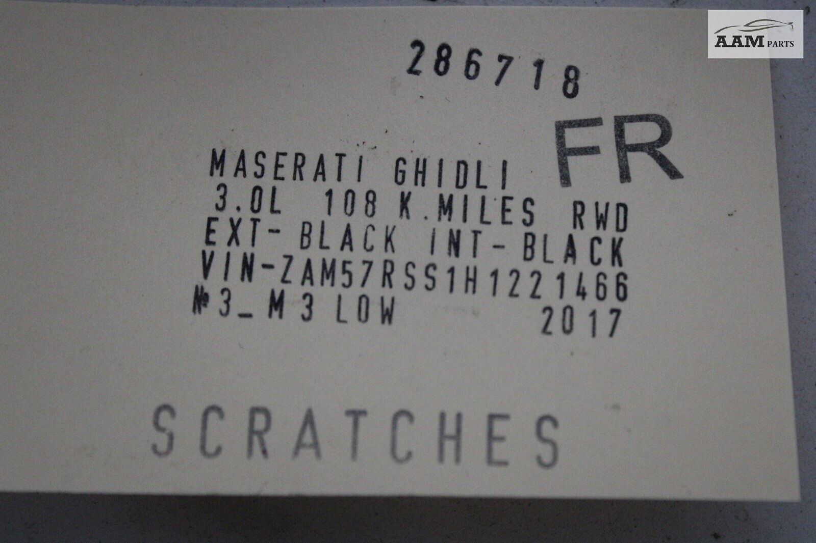 2017-2020 MASERATI GHIBLI M157 FRONT RIGHT PASSENGER DOOR PANEL TRIM COVER OEM