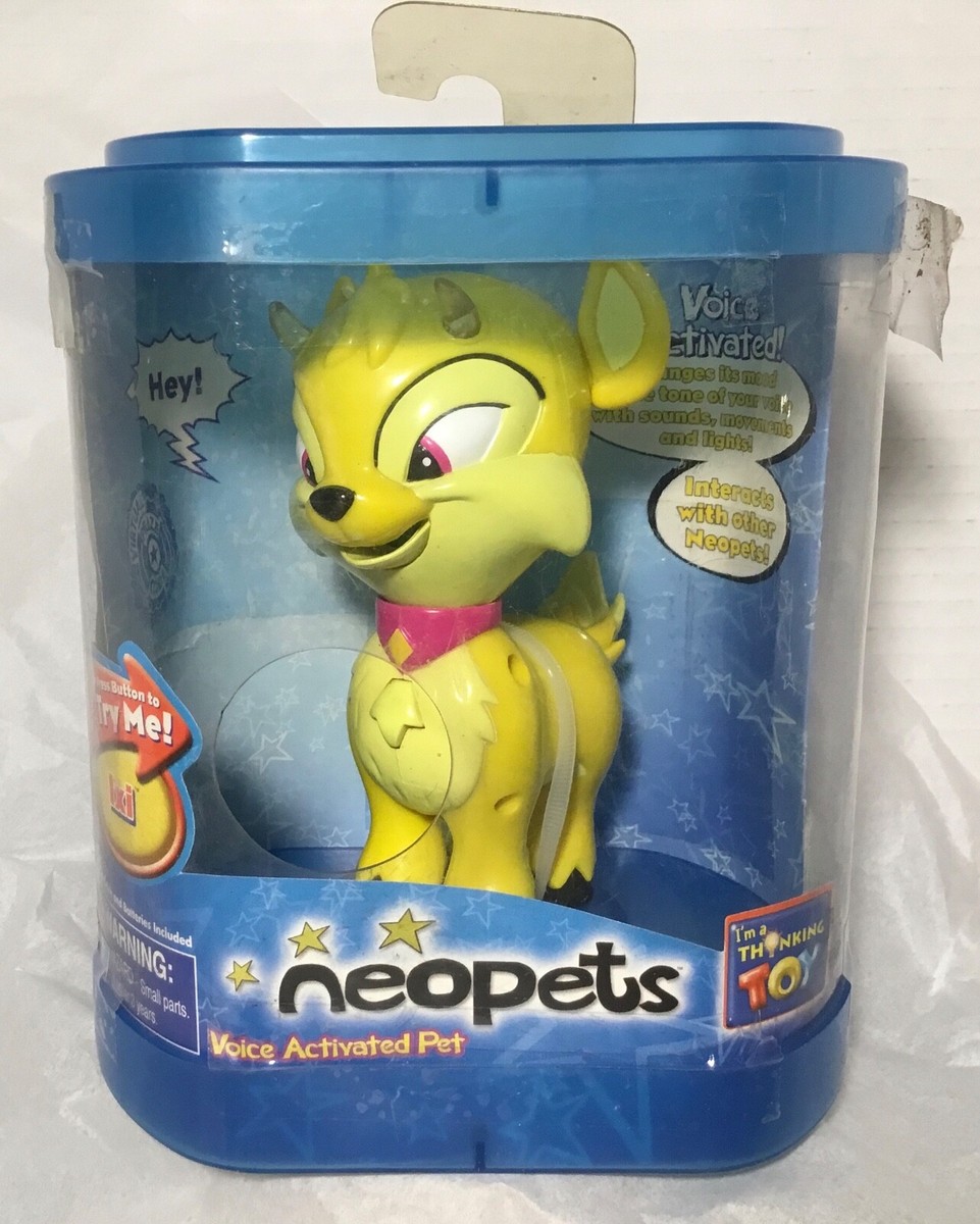 2004 THINKWAY NEOPETS VOICE ACTIVATED LXI YELLOW WORKS ORIGINAL