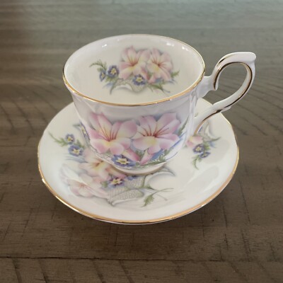 Vintage Duchess EST 1888 Fine Bone China Floral Cup & Saucer Set.