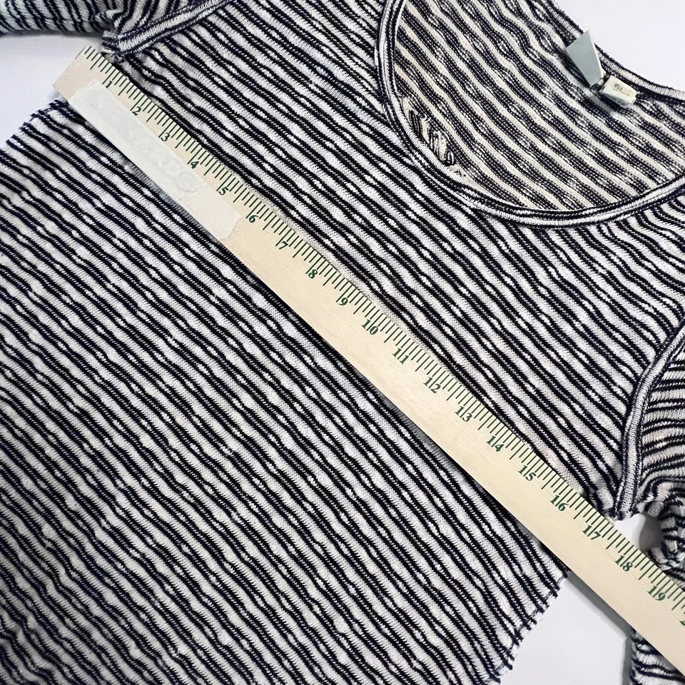 Anthropologie Lucy & Laurel 条纹长袖针织上衣女式 L 码 — 第 4/4 张图片