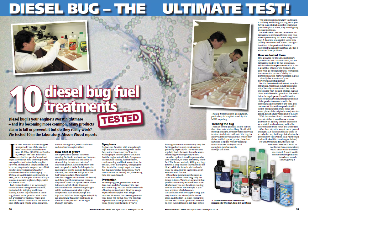 MARINE 16 DIESEL BUG TREATMENT 500ml Biocide No1 in Practical Boat