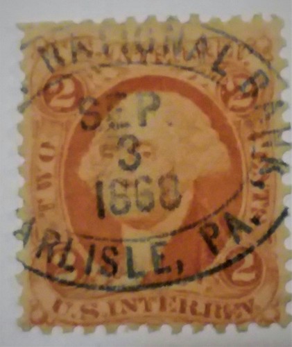 US 2 Cent George Washington Internal Revenue Postmarke 1862-71 Scott #R15?