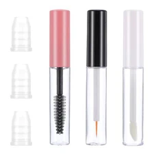 3Pcs Empty Mascara Tube and Wand 5ml Empty Cosmetic Tubes with Different Brus...