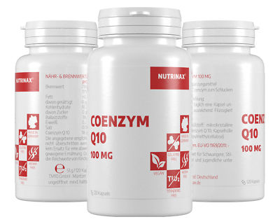 Nutrinax Coenzym Q10 100mg - 360 Q10 Kapseln Coenzym Q10 Kapseln