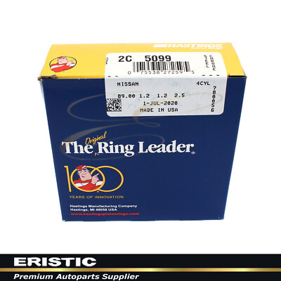 Fits 98-17 Nissan Altima Frontier Sentra 2.4L 2.5L L4 DOHC Hastings Piston Rings