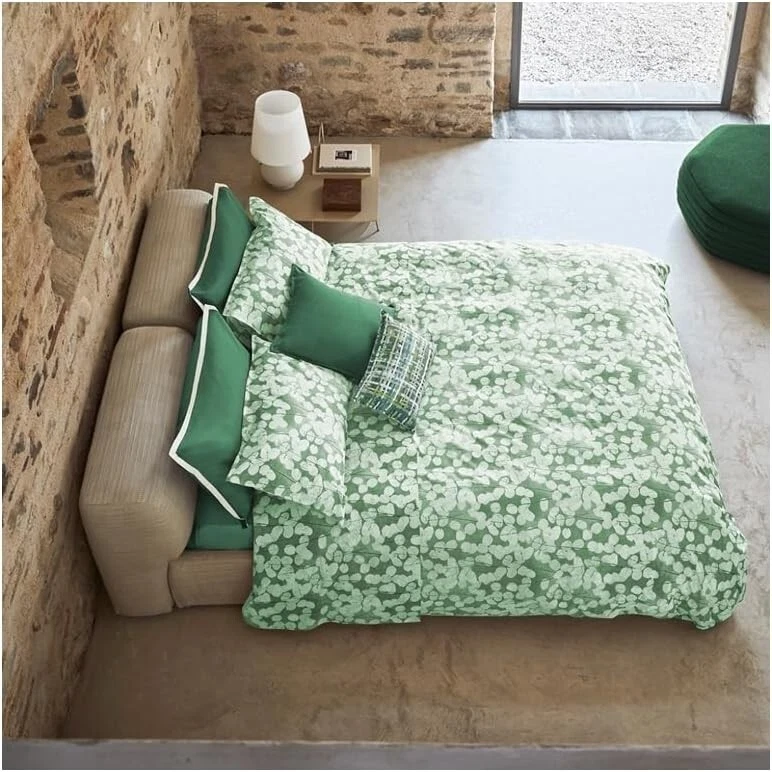 SAPHREAS Set Copripiumino Matrimoniale In Cotone Biologico 200 Fili – Motivo Floreale Blu E Rosa, 3 Pezzi (200x200cm + 2 Federe 50x75cm)