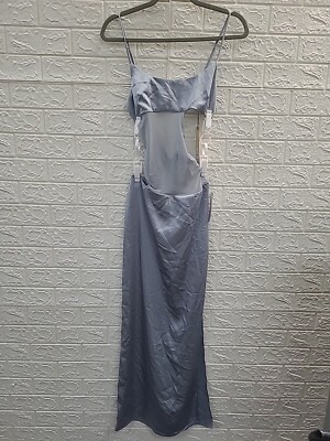 New Bec + Bridge Mari Lou Asymmetrical Maxi Dress Color Dove Size 2 | eBay