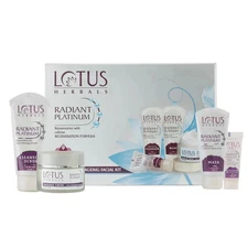 Lotus Herbals Radiant Platinum Anti-Ageing Facial Kit 170g (Multiple Use)
