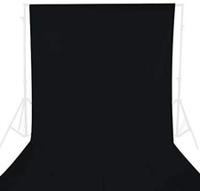 Black Backdrop Curtain - Polyester 6FT x 10FT for Wedding Party Banquet Fabri...