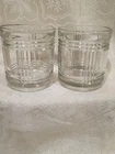 Vintage Anchor Hocking Aberdeen Glen Plaid Old Fashioned Set of 2 Glasses