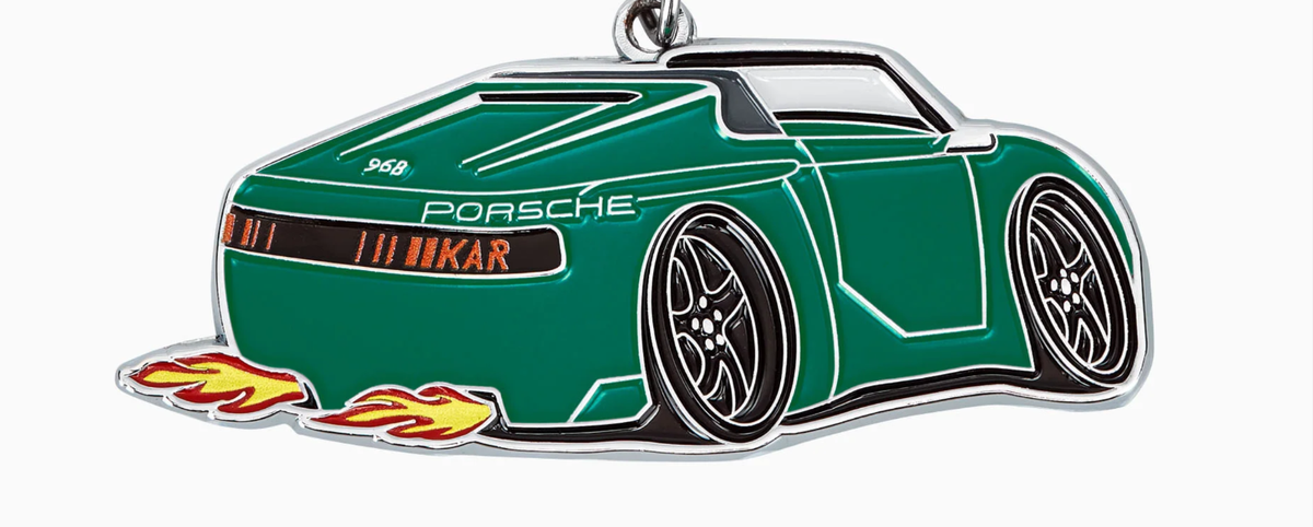 New L'Art de L'Automobile Porsche Keychain Japan 968 Tokyo Limited