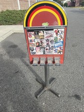 Vintage 4-Column Sticker/Tattoo Vending Machine w/ Stand