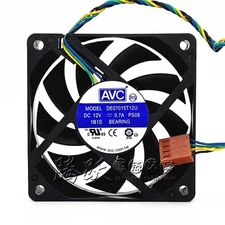 1PCS AVC DE07015T12U 7015 DC12V 0.7A 7cm 4-pin cooling fan