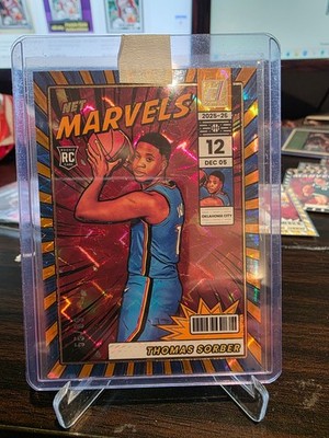👀🪄🏀🤹 2025-26 Panini Donruss Net Marvels Explosion Thomas Sorber RC /99 🔥💎✨