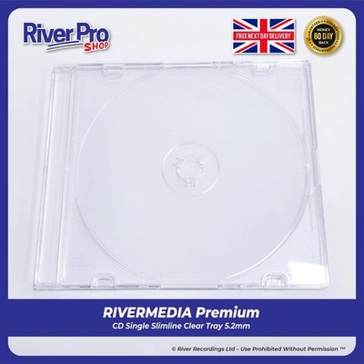 50 x Compucessory CD Slimline Jewel 5,2 mm mattierte transparente Hüllen für 1 Disc