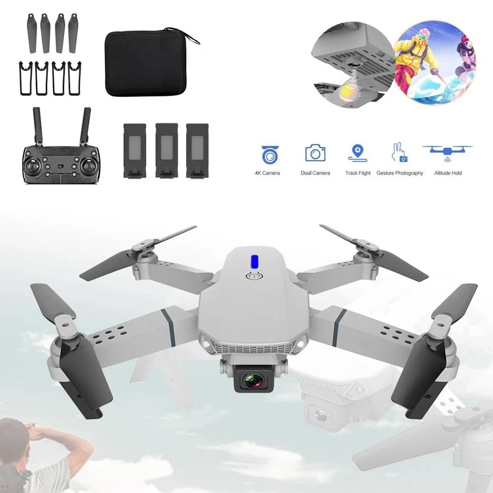 Drohne mit Kamera, HD 4K Faltbare WiFi FPV Drohne Lange Flugzeit RC Quadcopter - Bild 3 von 4