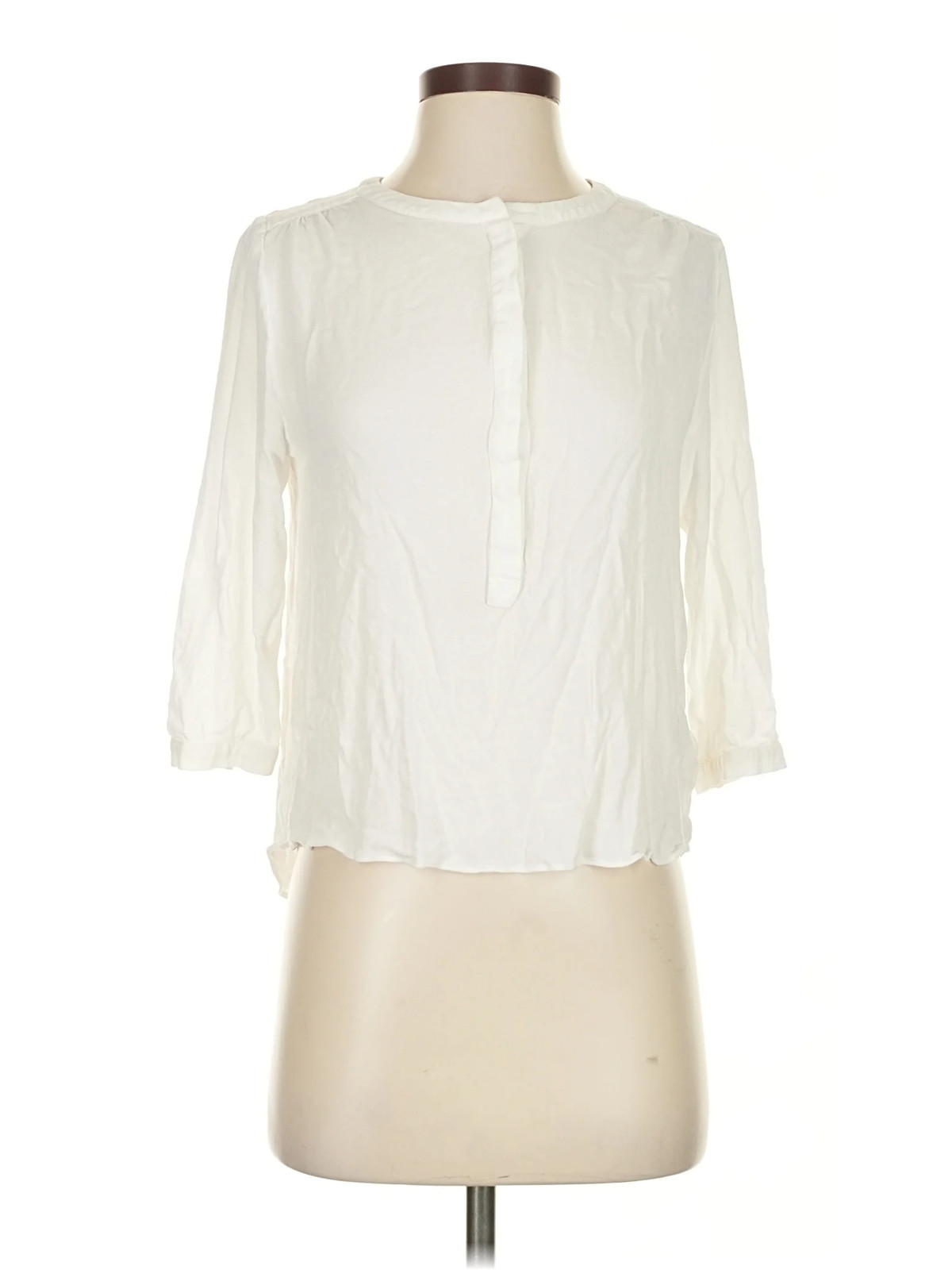 Essentials Women Ivory 3/4 Sleeve Blouse 34 eur