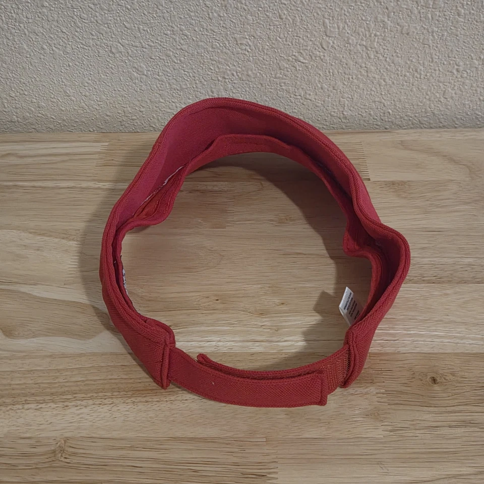 Chick-fil-A Fast Food Team Member Staff Employee Uniform Visor Hat - Red - Image 4 of 4