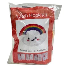 Latch Hook Kit 16.1" x 20" Rainbow Cloud Rug