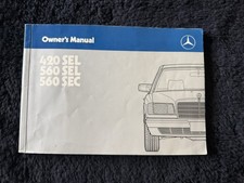 Mercedes-benz Mb W126 560sel 420sel 560sec Owners Manual Handbook 1986 Oem Usa Mercedes-benz Mb W126 560sel 420sel 560sec Owners Manual Handbook 1986 Oem Usa
