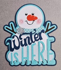 Winter Is Here Title. Scrapbook, Card Making Paper Piecing