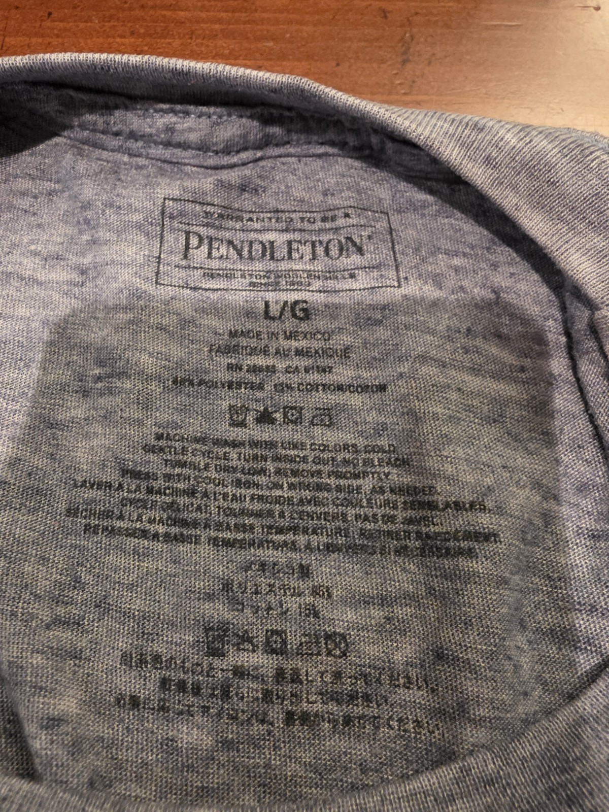 Pendleton Gray Graphic Print Crew Neck Short Slee… - image 4