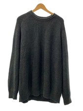 L.L.Bean 00s Knit Sweater (Thick) XL Cotton Green Solid Color