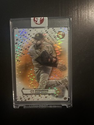 2023 Topps Pristine - Joe Musgrove #215 Orange Refractor 9/25 Encased