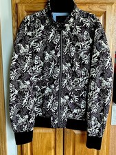 SCOTCH SODA Amsterdam Couture Brown Floral Bomber Zipper Jacket Men's Large