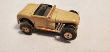 AURORA Thunder Jet 500 Hot Rod Roadster Cream HO Slot Car Vintage