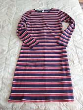 Old Navy Thermal Dress Knit Small Petite Striped Stretch PS womens NWOT