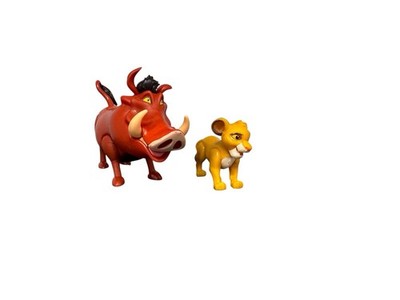 Disney s The Lion King 3  Moveable Pumbaa & 2  Vintage Young Simba Toys