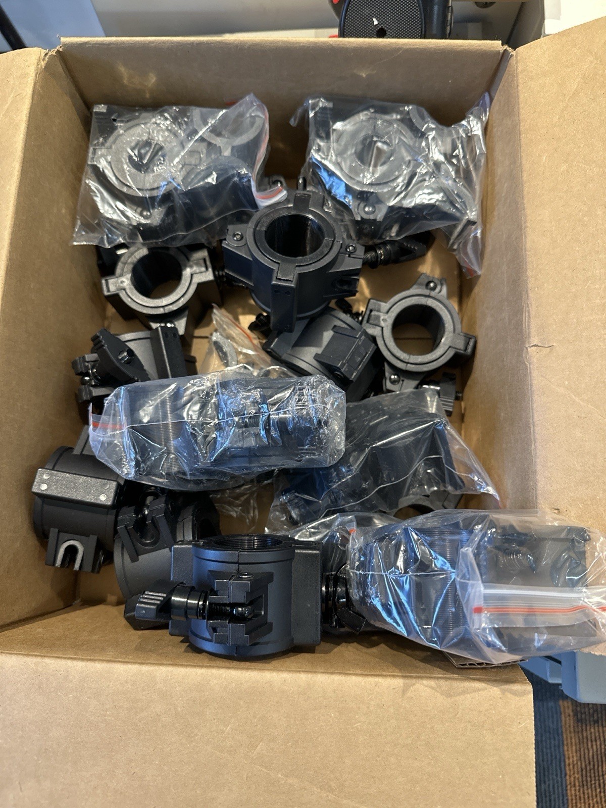 Lot of 19 Adjustable Mounting Clamps / Pole Brackets – 1.5” Diameter